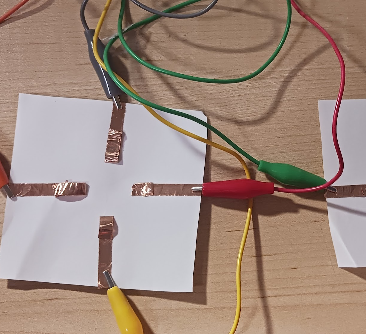 Experimenting with arrangement of conductive tape
